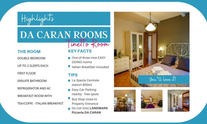 La Spezia Apartment | Idyllic Da Caran Room 3 - Tinetto with Pet-Friendly Perks
