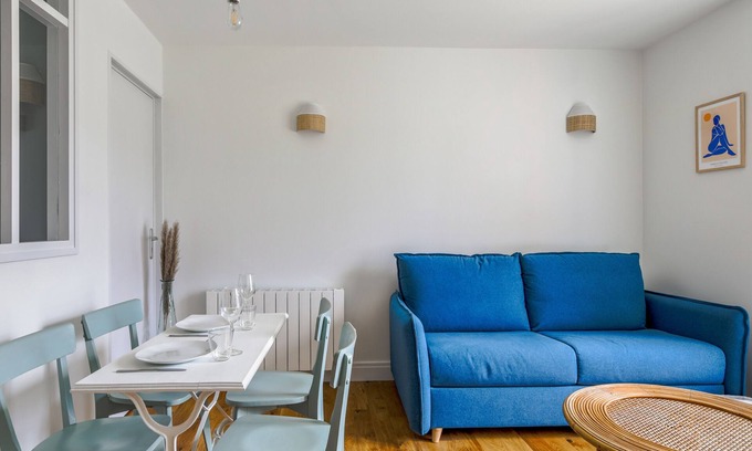 Houlgate Apartment | Top-Rated Studio Baumier - Welkeys with Ocean View & Spa