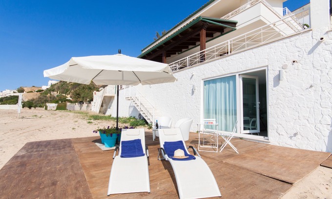 Trappeto House | Beachfront Bliss at "Darsena" with Pool and Ocean Views