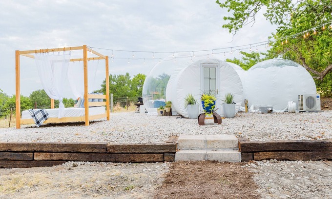 Westminster RV Rental | "Daylight" Inflatable Bubble Dome Near McKinney with Star/Sunset Views