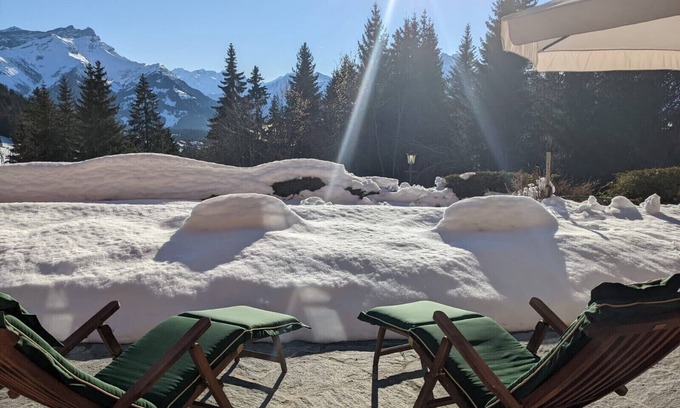 Villars-sur-Ollon Apartment | De Charme Appartement with Gorgeous Terrace & Ocean Views