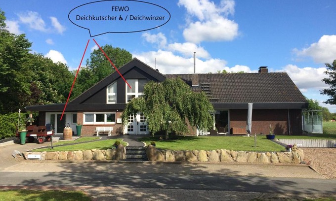 Wremen Apartment | Deichkutscher: Oceanfront Retreat with Pet-Friendly Amenities