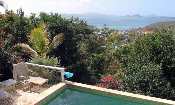 Estate Pastory Villa | Deluxe Pool Home with air conditioned bedrooms and stunning panoramic views!