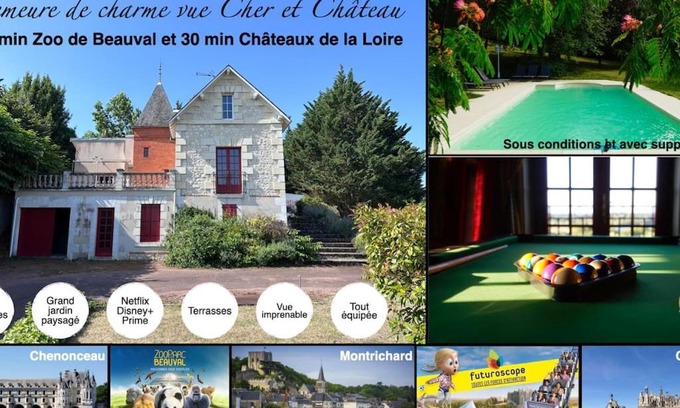 Seigy House | Charming Demeure Vue sur Cher: Near Château & Zoo de Beauval
