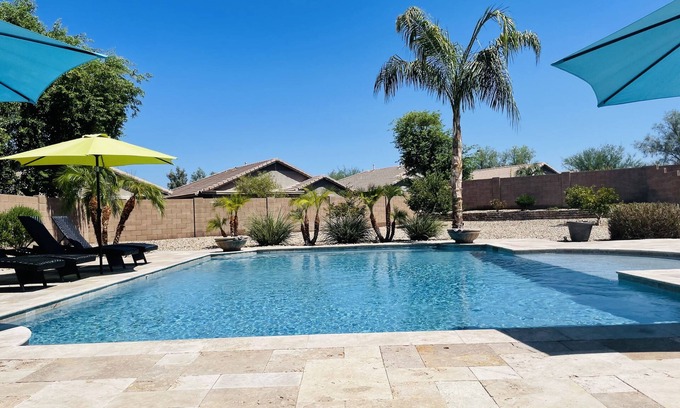 Power Ranch House | Desert Oasis Getaway: Private Pool & Hot Tub Awaits You!