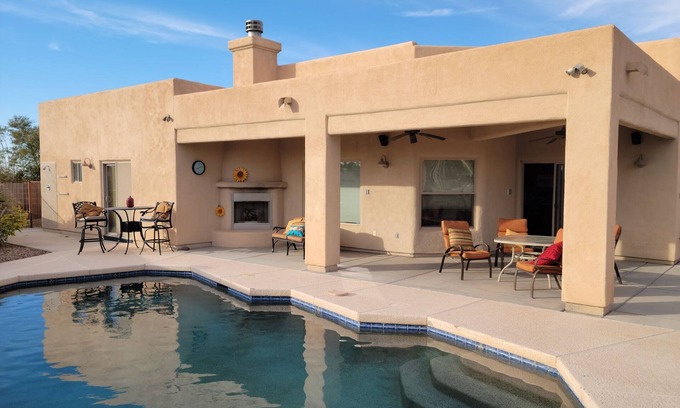 Fortuna Foothills House | Desert Oasis: Family-Friendly Home with Pool & Spa Retreat