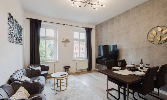 Dessau-Rosslau Apartment | Design-Stübchen 2 bed rooms|Central|Netflix