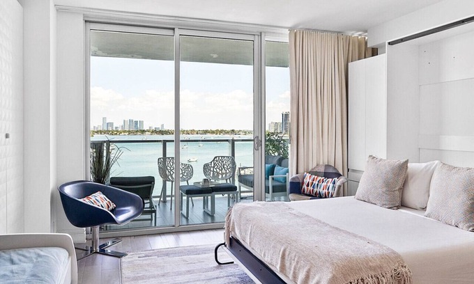 West Avenue Condo | Premier Balcony Studio with Pool, Gym & Spa Access