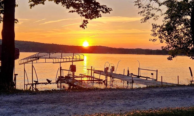 Honeoye House | Designer Lakefront Retreat with Private Beach Access