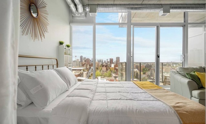 Connaught Apartment | Modern Studio in the Sky with Patio and City Views