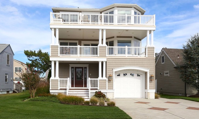 Brigantine House | Prime Beach Block Rental with Elevator & Ocean View