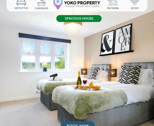 Northampton House | Modern Detached House with Free Parking & Smart TV by Yoko Property