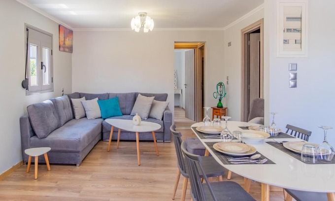 Kariotai Apartment | Top-Rated Dion Apartment: Family-Friendly Comfort Awaits