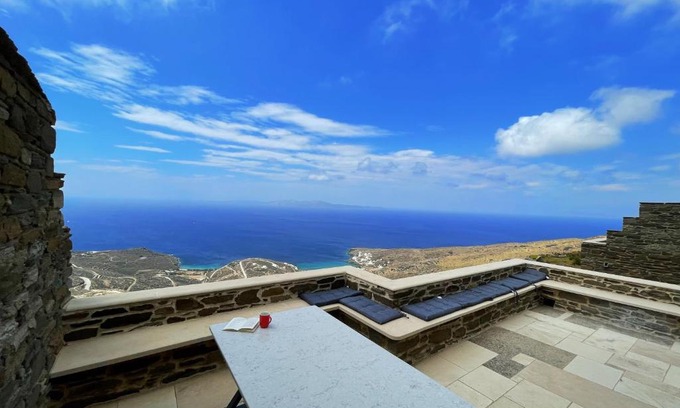 Kardiani Villa | Exceptional Dionysos Sea and Stone Villa: Family-Friendly Stay