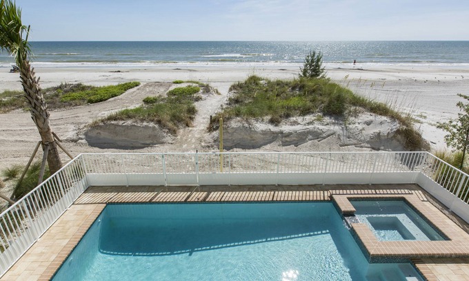 Indian Shores House | Beachfront Oasis with Pool & Spa - 10/10 Guest Rated