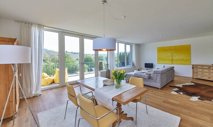 Kindel Apartment | Serene Penthouse with Direct Moselle View & Terraces