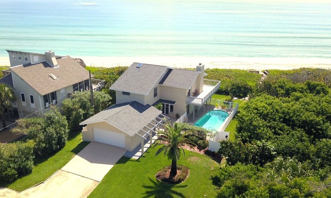 Melbourne Beach House | Oceanfront Retreat with Private Beach & Pool Near Disney