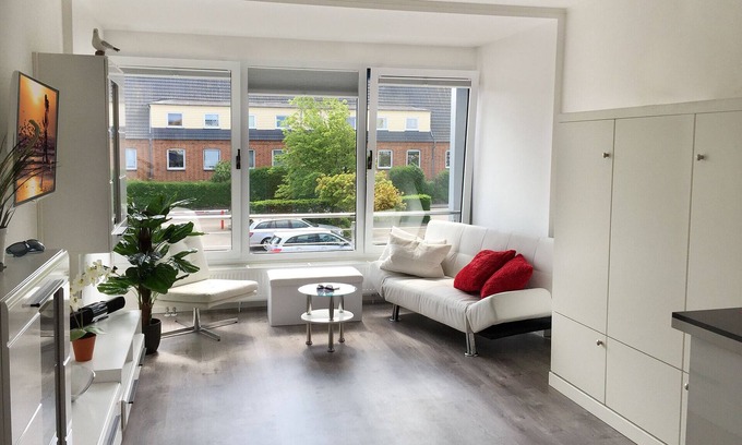 Laboe Apartment | Oceanfront Retreat on the Marina with Family-Friendly Amenities