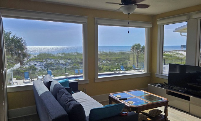 Jacksonville Condo | DIRECTLY ON THE OCEAN! DIRECTLY ON THE POOL! 2nd Floor #28 could sleep 10