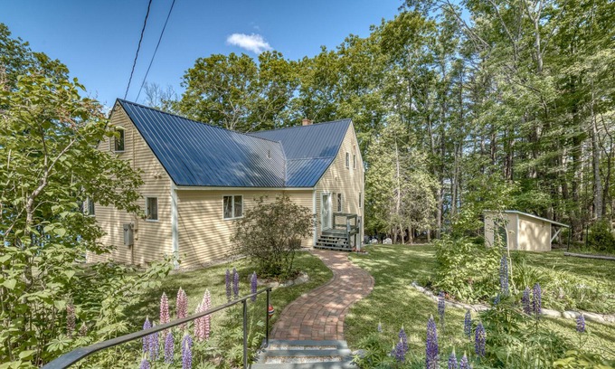 Bath House | Experience Waterfront Bliss in Midcoast Maine, King Bed