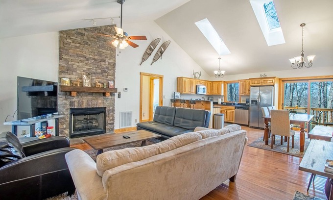 Chestnut Springs House | Exciting Getaway with Foosball, Firepit & Mountain Views!