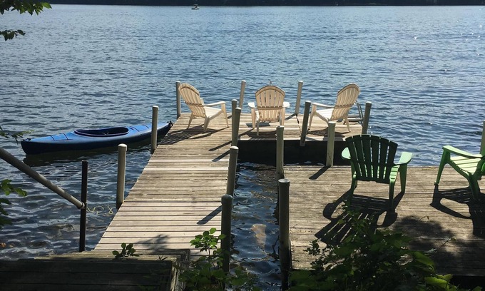 Monterey House | Relax at Dock on Lake Garfield with Pool and Spa Amenities