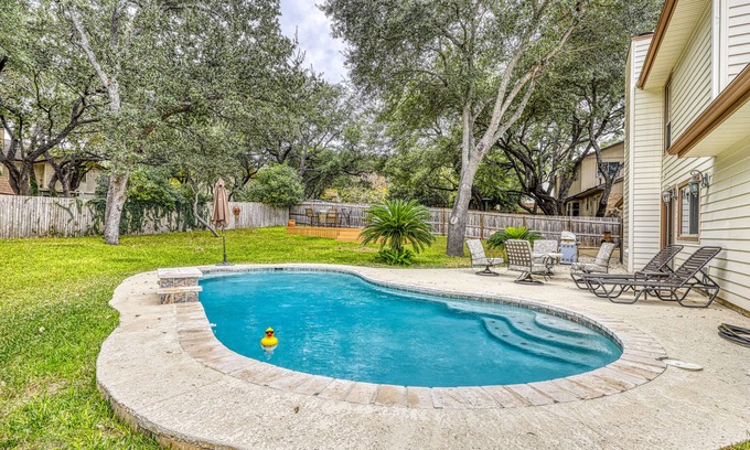 North San Antonio - SAT House | Chic Dog-Friendly Retreat with Private Pool & BBQ Oasis