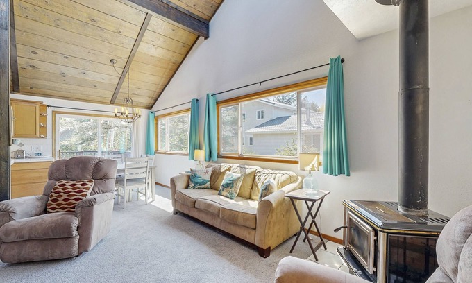Rockaway Beach House | Pet-Friendly Retreat Steps from the Beach with Deck & Firepit