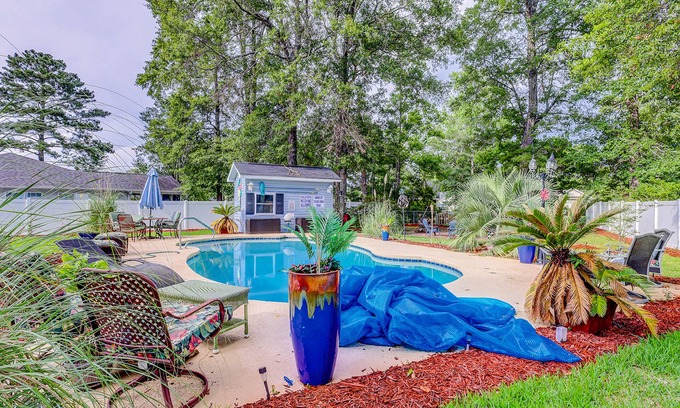 Surfside Beach House | Pet-Friendly Retreat with Private Pool and Firepits