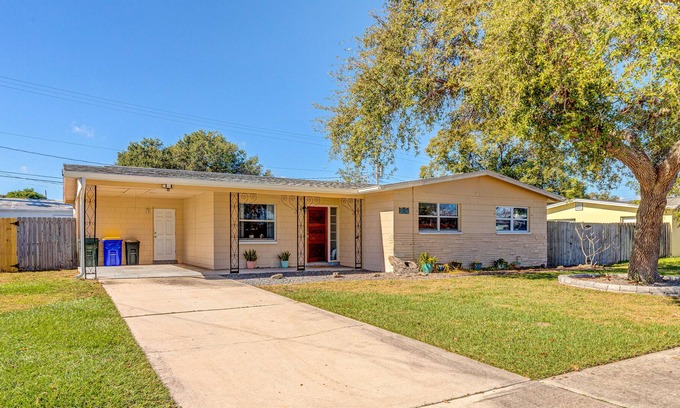 Rockledge House | Dog-friendly home with a pool, AC, grill, firepit, large yard & W/D