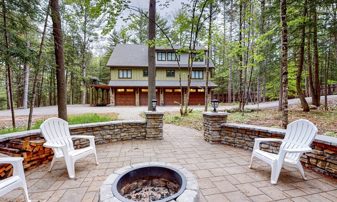 Dixfield House | Pet-Friendly Riverfront Retreat with Decks and Pool Access