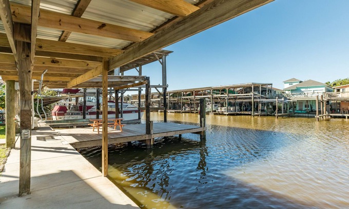 Freeport House | Pet-Friendly Waterfront Home Steps from Surfside Beach