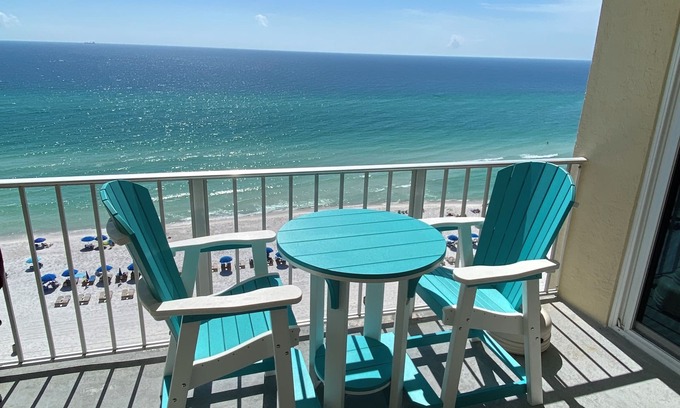 Thomas Drive Condo | Experience Dolphin View Escapade: Rated 9.8 with Oceanfront Pool