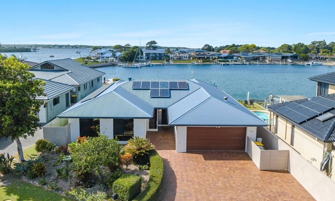 Yamba House | Waterfront Escape at Dolphin Waters with Ocean Views