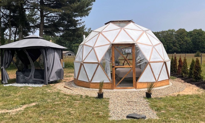 South Haven Cabin | Dome #3 - Dome Haven Campground - Escape, Unwind, Repeat!