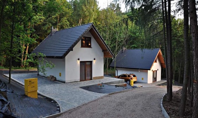 gmina Łapanow Resort | Pet-Friendly Domki Łowisko Wieniec with Ocean View & Pool