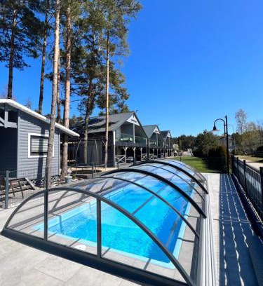 Ostrowo Cabin | Relax at Domki Albertówka - Oceanfront Retreat with Spa