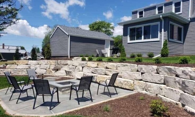 Algoma House | Fall Fest Getaway in Sturgeon Bay with Pool & Lake Views