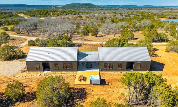 Thurber House | Modern Cabins with Scenic Hill Country Views Await You!