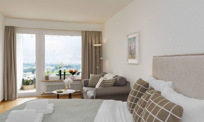 Ascona Apartment | Modern Double Room by Interhome with Lake Views & Amenities