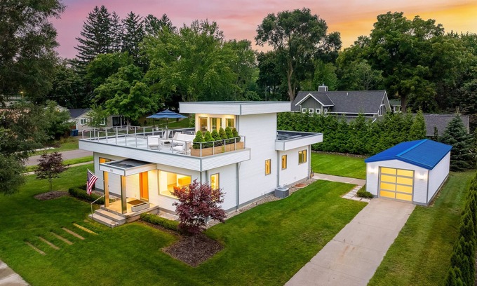 Douglas House | Modern Douglas Villa: Steps to Downtown with Pool & Views