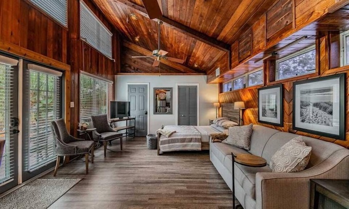 Dunedin Apartment | Downtown Dunedin B&B: Rustic Cabin with Pool & Ocean View