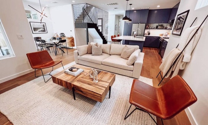 Holly House | Stylish Downtown Home with Hot Tub and Lake Views