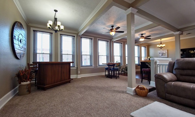 Sidney Condo | Downtown Sidney Loft with Spectacular Views and Family-Friendly Amenities
