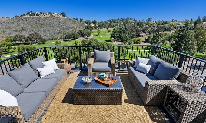 Thousand Oaks House | Elegant Retreat with Golf Course View and Hot Tub Oasis
