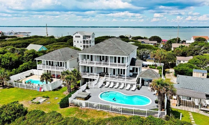 Salter Path House | Dream Maker: Oceanfront Retreat with Private Pool & Spa
