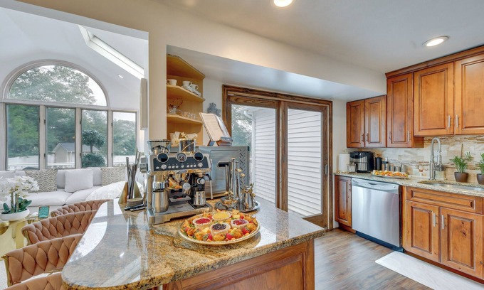 Lake Grove Cottage | Paradise Dreams: Luxury Home with Pool for Families