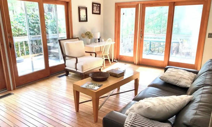 New Seabury House | Dreamy house in the woods. Walk to the beach. Private backyard and huge deck.