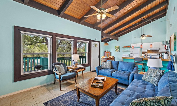Barton Hills House | Cozy Duplex with Private Deck Near Parks and Springs