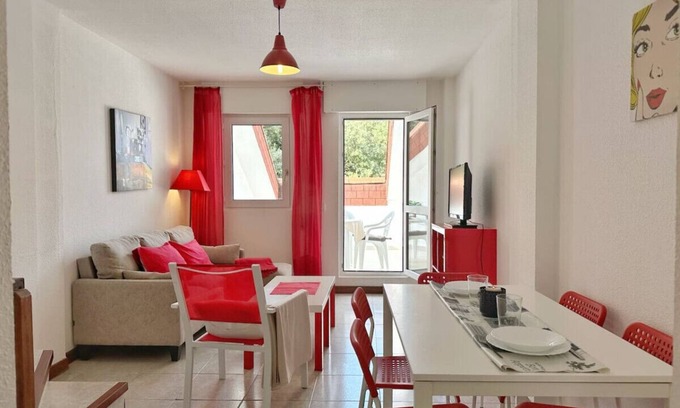 Isla Apartment | Cozy Duplex with Terrace Steps from La Arena Beach